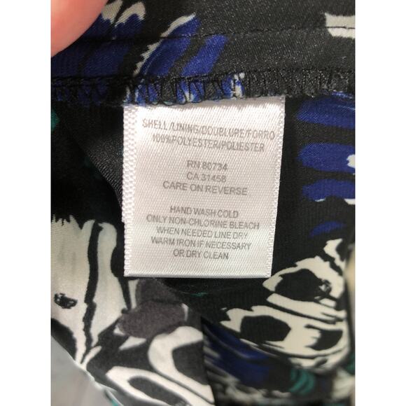 BCBG generation sheath dress, balloon sleeves  in black with green, blue size 6 - Picture 12 of 12